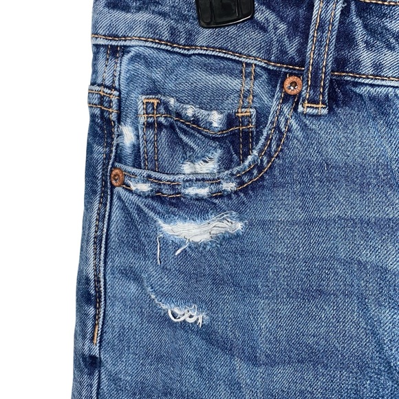 American Eagle Strigid High Waisted Mom Jeans Raw Hem Women’s Size 4 - Picture 7 of 16